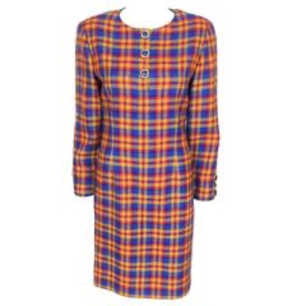 Valentino Wool Plaid Dress